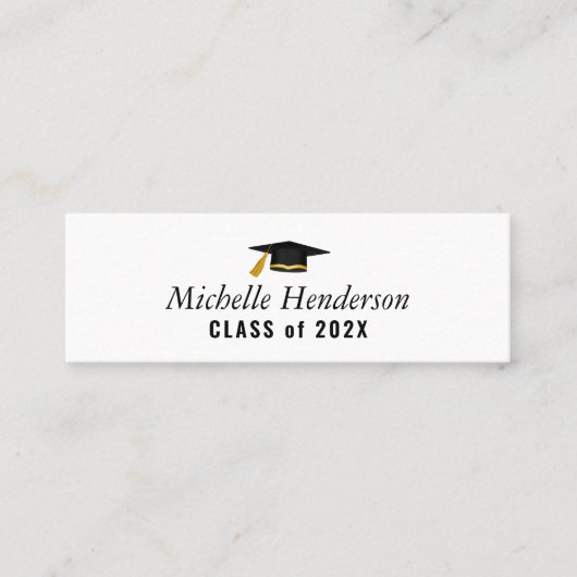 D'appel carte d'insertion de nom de remise de diplôme élég (Devant)