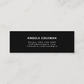 D'appel Carte d'insertion minimaliste moderne noire (Dos)