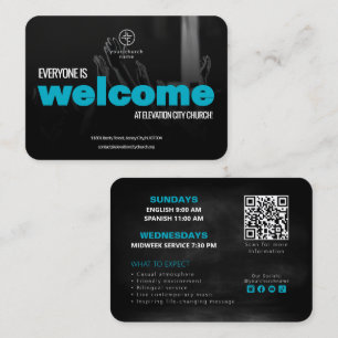 D'appel Carte d'invitation de bienvenue à l'église modèle