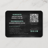 D'appel Carte d'invitation de bienvenue à l'église Modèle (Dos)