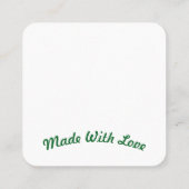 D'appel Carte d'oreille Motif feuille aquarelle (Dos)