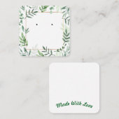 D'appel Carte d'oreille Motif feuille aquarelle (Devant / Derrière)