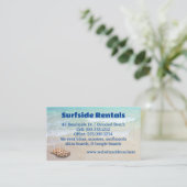 D'appel Carte double face pour entreprise de Junonia Beach (Debout devant)