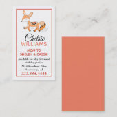 D'appel Carte élégante de maman de Fox de bande dessinée (Devant / Derrière)