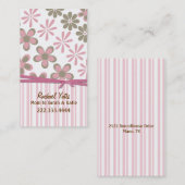 D'appel Carte faite sur commande rose et Brown élégante de (Devant / Derrière)