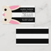 D'appel Carte maman Bunny Black Stripes (Devant / Derrière)