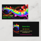 D'appel Carte Maman Jouer Date Oeil attraper Coeur Rainbow (Devant / Derrière)