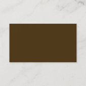 D'appel Carte Marron Élégante Vieille avec Nom en Script (Dos)