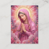 D'appel Carte mémorial de la Vierge Marie rose (Devant)