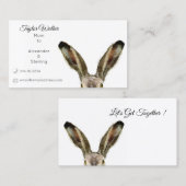 D'appel Carte mère lapin d'aquarelle mignonne (Devant / Derrière)