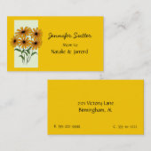 D'appel Carte mère Suzanne Flowers Jaune Doré (Devant / Derrière)