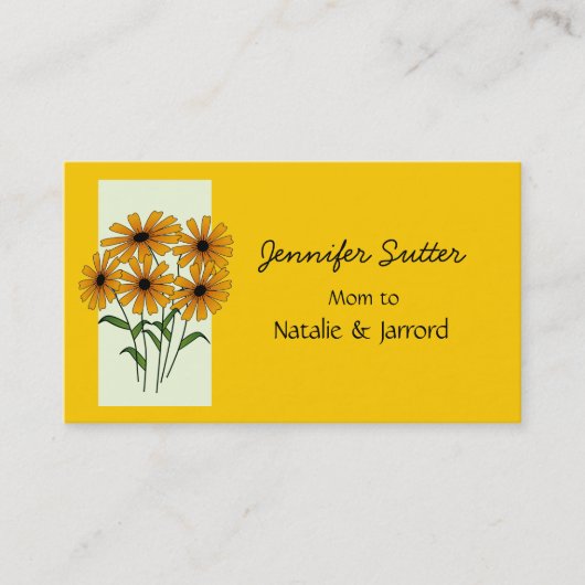 D'appel Carte mère Suzanne Flowers Jaune Doré (Devant)