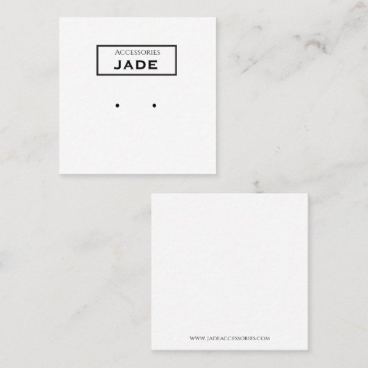 D'appel carte modifiable pour boucles d'oreilles (Devant / Derrière)