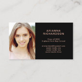 D'appel Carte nominative de marbre élégante d'insertion de (Dos)