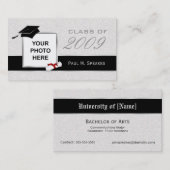 D'appel Carte nominative de photo d'obtention du diplôme - (Devant / Derrière)