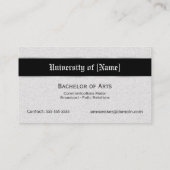 D'appel Carte nominative de photo d'obtention du diplôme - (Dos)