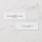 D'appel Carte nominative élégante d'obtention du diplôme (Devant / Derrière)