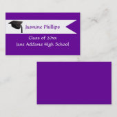 D'appel Carte nominative pourpre supérieure (Devant / Derrière)