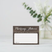 D'appel Carte personnalisée de conseil de mariage - bois (Debout devant)