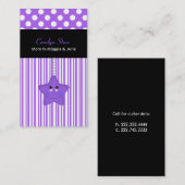 D'appel Carte pourpre et blanche élégante de maman (Devant / Derrière)