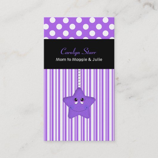 D'appel Carte pourpre et blanche élégante de maman (Devant)