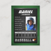 D'appel Carte PRO Baseball avec carte de commerce Stats Pl (Dos)