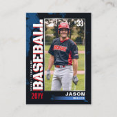 D'appel Carte PRO Baseball avec carte de commerce Stats Pl (Devant)