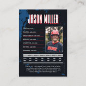 D'appel Carte PRO Baseball avec carte de commerce Stats Pl (Dos)