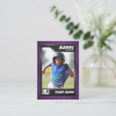 D'appel Carte PRO Baseball avec carte de commerce Stats Pl (Debout devant)