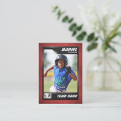 D'appel Carte PRO Baseball avec carte de commerce Stats Pl (Debout devant)