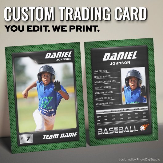 D'appel Carte PRO Baseball avec carte de commerce Stats Pl