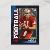 D'appel Carte PRO Football avec carte de commerce Stats Pl (Devant)