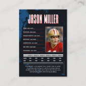 D'appel Carte PRO Football avec carte de commerce Stats Pl (Dos)