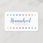 D'appel Carte Rainbow Dot Homesschool Punch (Devant)
