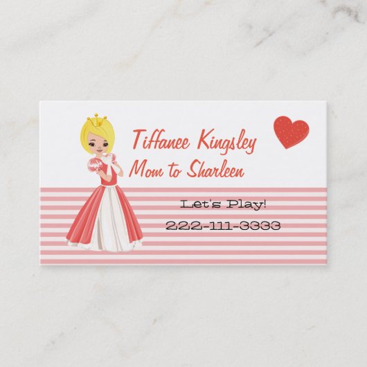 D'appel Carte réseau Blond Princess Maman (Devant)