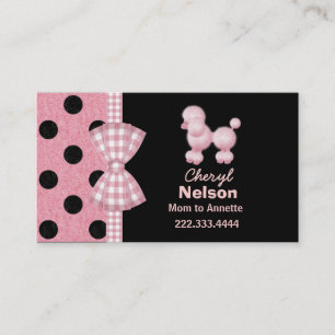 D'appel Carte rose chic de maman de caniche