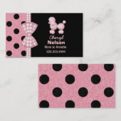 D'appel Carte rose chic de maman de caniche (Devant / Derrière)