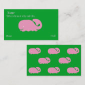 D'appel Carte rose de maman de baleine (Devant / Derrière)