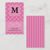 D'appel Carte rose de maman de polka (Devant / Derrière)