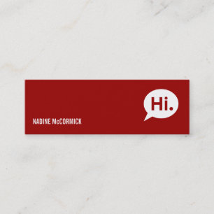 D'appel Carte rouge moderne de profil