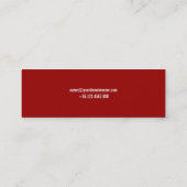 D'appel Carte rouge moderne de profil (Dos)