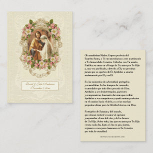 D'appel Carte Sainte de prière catholique de mariage espag