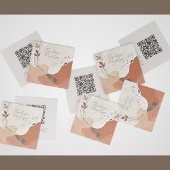 D'appel Carte téléphonique Abstraite Boho Terracotta