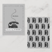 D'appel Carte téléphonique vintage gris (Devant / Derrière)