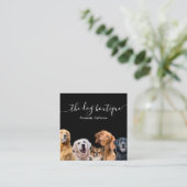 D'appel Chien Boutique Carte de visite noir et blanc (Debout devant)