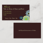 D'appel Chocolat et carte bleue de maman de hanche (Devant / Derrière)