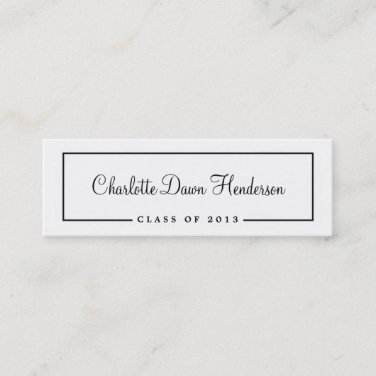 D'appel Classe de frontière de carte nominative de (Devant)