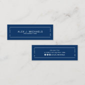 D'appel Classe simple moderne bleue de la carte de nom de  (Devant / Derrière)