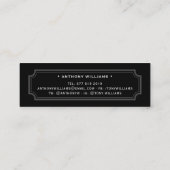 D'appel Classic élégant bordure noire carte de nom de grad (Dos)