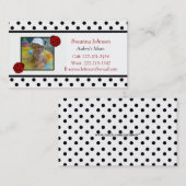 D'appel Coccinelle : Carte de contact de maman (Devant / Derrière)
